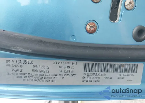 2018 Dodge Challenger R/T Scat Pack z USA, uszkodzony, nr VIN 2C3CDZFJ0JH316070